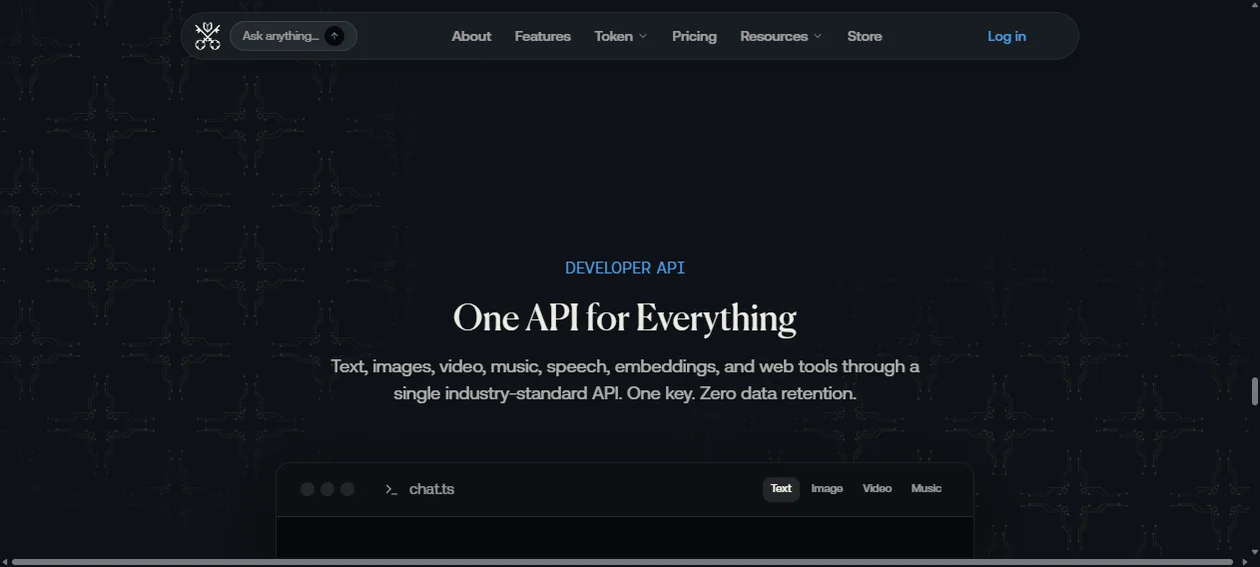 Venice AI public page section with membership and access context